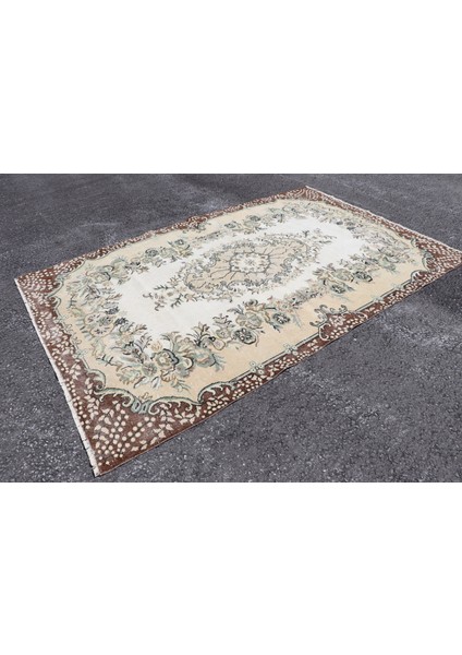 Türk Halısı, Eskitme Halı, Halı, 181 x 290 cm Bej Halı, Salon Halı, Ofice Salon Halı, 2530