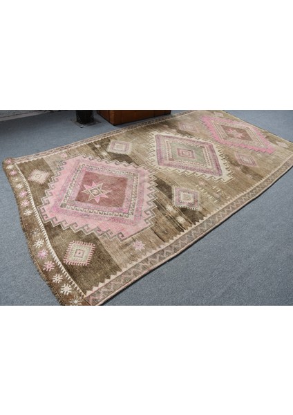 Türk Halısı, Eskitme Halı, Halı, 173 x 338 cm Kahverengi Halı, Bahçe Büyük Halı, Bohemsı Oturma Odası fiyatları