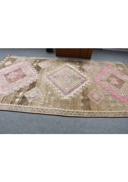 Türk Halısı, Eskitme Halı, Halı, 173 x 338 cm Kahverengi Halı, Bahçe Büyük Halı, Bohemsı Oturma Odası modelleri