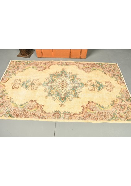 Türk Halısı, Eskitme Halı, Halı, 122 x 207 cm Bej Halı, Ofice Alan Halı, El Dokuma Banyo Halı, 10821 modelleri