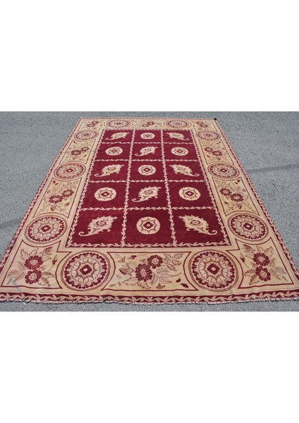 Türk Halısı, Eskitme Halı, Halı, 199 x 270 cm Kırmızı Halı, Ofice Salon Halı, El Dokuma Salon Halı, 1