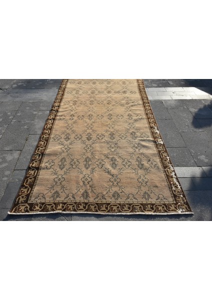 Eskitme Halı, Türk Halısı, Halı, 140 x 300 cm Bej Halı, Yün Oturma Odası Halı, Kabilesı Yer Halı, 419