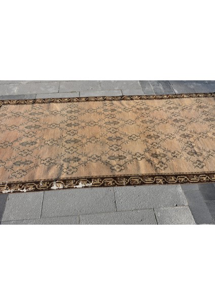 Eskitme Halı, Türk Halısı, Halı, 140 x 300 cm Bej Halı, Yün Oturma Odası Halı, Kabilesı Yer Halı, 419