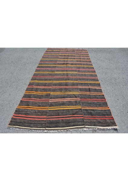 Eskitme Halı, Türk Halısı, Halı, 160 x 358 cm Siyah Halı, Bahçe Büyük Halı, Bohemsı Oturma Odası Halı,