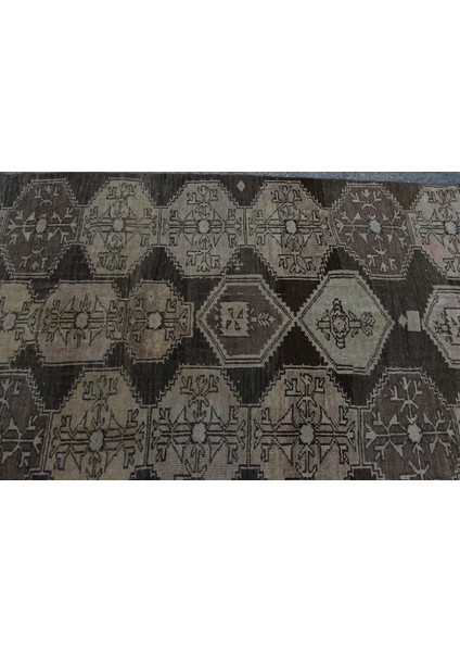 Eskitme Halı, Türk Halısı, Halı, 125 x 308 cm Kahverengi Halı, Büyük Halı, Dekoratif Oturma Odası Hal indirimleri