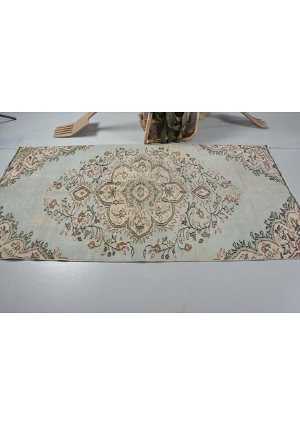 Türk Halısı, Eskitme Halı, Halı, 112 x 230 cm Bej Halı, Anadolusı Banyo Halı, Banyo Halı, 12631 modelleri