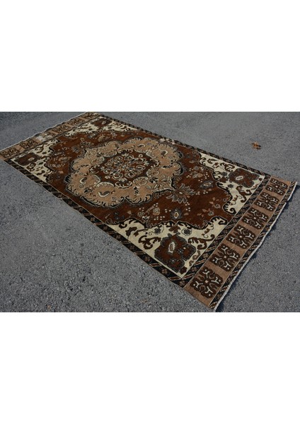 Eskitme Halı, Türk Halısı, Halı, 151 x 291 cm Kahverengi Halı, El Yapımı Oturma Odası Halı, 8815
