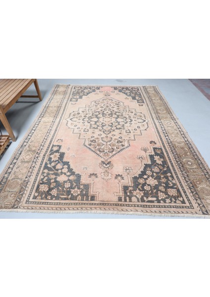 Eskitme Halı, Türk Halısı, Halı, 226 x 294 cm Kahverengi Halı, Büyük Boy Halı, Kabilesı Salon Halı,