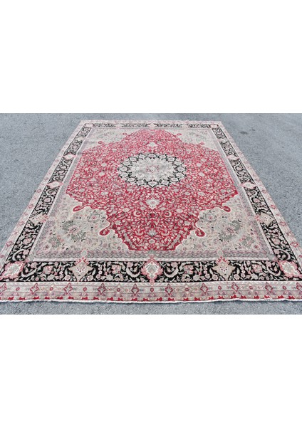 Türk Halısı, Eskitme Halı, Halı, 237 x 311 cm Kırmızı Halı, Bahçe Salon Halı, Anadolusı Halı, 8430
