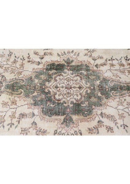 Eskitme Halı, Türk Halısı, Halı, 121 x 280 cm Bej Halı, Bohemsı Alan Halı, Alan Halı, 9684