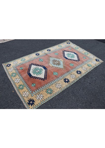 Eskitme Halı, Türk Halısı, Halı, 150 x 234 cm Mavi Halı, El Yapımı Banyo Halı, Banyo Halı, 5252