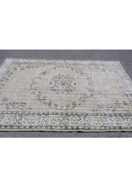 Eskitme Halı, Türk Halısı, Halı, 192 x 277 cm Yeşil Halı, Yün Yer Halı, Büyük Halı, 6340 modelleri