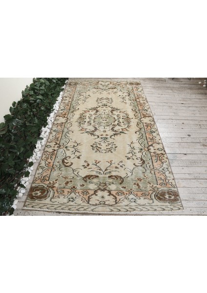 Eskitme Halı, Türk Halısı, Halı, 130 x 234 cm Kahverengi Halı, Organik Banyo Halı, 4188