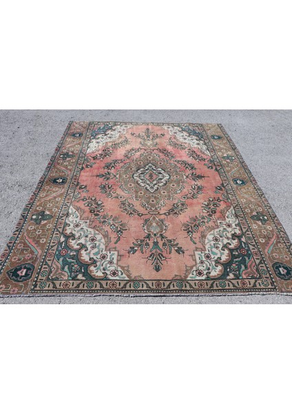 Türk Halısı, Eskitme Halı, Halı, 202 x 238 cm Pempe Halı, El Dokuma Oturma Odası Halı, 4266