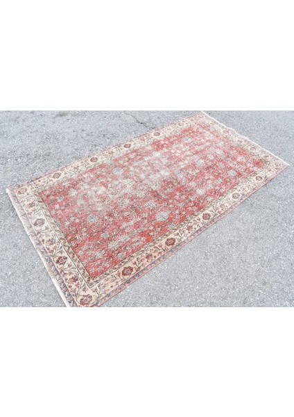 Eskitme Halı, Türk Halısı, Halı, 110 x 209 cm Kırmızı Halı, Bohemsı Banyo Halı, Kabilesı Banyo Halı,