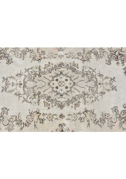 Eskitme Halı, Türk Halısı, Halı, 115 x 210 cm Bej Halı, Dekoratif Banyo Halı, El Dokuma Banyo Halı, 5