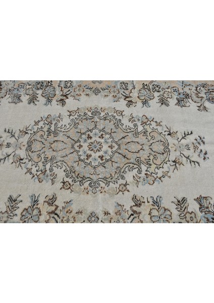 Türk Halısı, Eskitme Halı, Halı, 176 x 282 cm Bej Halı, El Dokuma Salon Halı, Organik Büyük Halı, 546