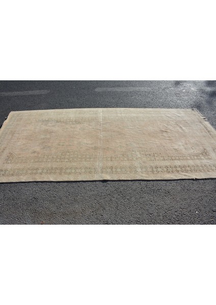 Türk Halısı, Eskitme Halı, Halı, 151 x 311 cm Bej Halı, Yün Büyük Halı, Salon Halı, 7086