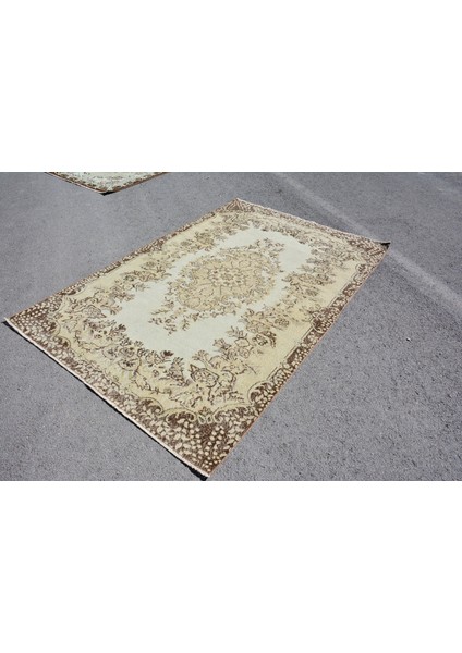 Türk Halısı, Eskitme Halı, Halı, 177 x 266 cm Bej Halı, El Dokuma Salon Halı, Bohemsı Oturma Odası Hal