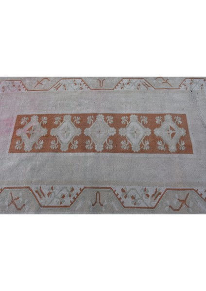 Eskitme Halı, Türk Halısı, Halı, 115 x 210 cm Bej Halı, Organik Alan Halı, El Yapımı Alan Halı, 1833