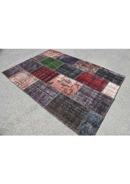 Eskitme Halı, Türk Halısı, Halı, 173 x 241 cm Siyah Halı, Dekoratif Salon Halı, Oturma Odası Halı, 30