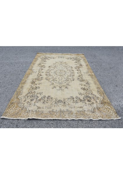 Eskitme Halı, Türk Halısı, Halı, 195 x 303 cm Bej Halı, Anadolusı Oturma Odası Halı, 169