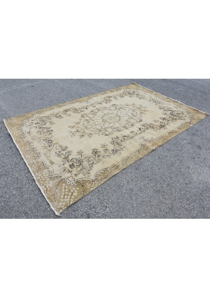 Eskitme Halı, Türk Halısı, Halı, 195 x 303 cm Bej Halı, Anadolusı Oturma Odası Halı, 169