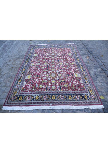 Eskitme Halı, Türk Halısı, Halı, 192 x 282 cm Kırmızı Halı, Dekoratif Oturma Odası Halı, 3672