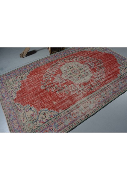 Türk Halısı, Eskitme Halı, Halı, 167 x 272 cm Kırmızı Halı, Yün Oturma Odası Halı, 11702