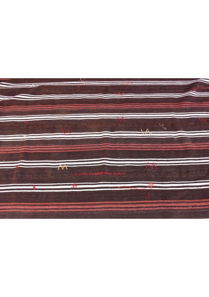 Eskitme Kilim, Türk Kilim, Large Kilim, 190 x 258 cm Kahverengi Kilim, El Dokuma Kilim, Salonsı Kilim,