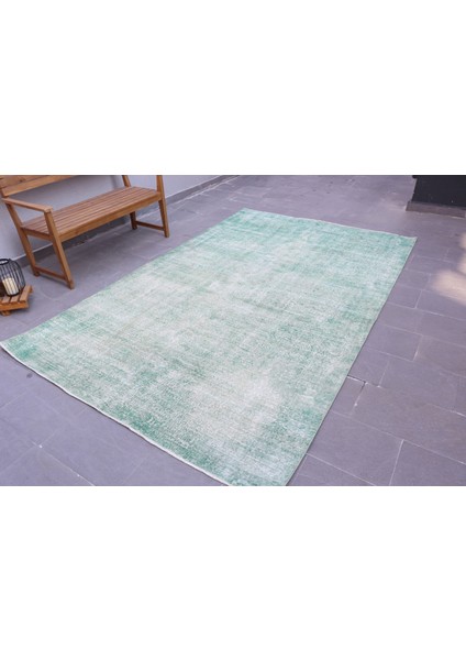 Türk Halısı, Eskitme Halı, Halı, 194 x 309 cm Yeşil Halı, Bohemsı Salon Halı, Yün Oturma Odası Halı, modelleri