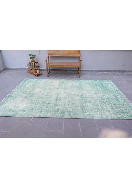 Türk Halısı, Eskitme Halı, Halı, 194 x 309 cm Yeşil Halı, Bohemsı Salon Halı, Yün Oturma Odası Halı, fırsatları