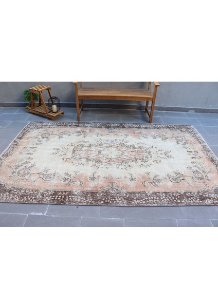 Eskitme Halı, Türk Halısı, Halı, 164 x 273 cm Bej Halı, El Dokuma Salon Halı, Oturma Odası Halı, 3727