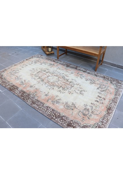 Eskitme Halı, Türk Halısı, Halı, 164 x 273 cm Bej Halı, El Dokuma Salon Halı, Oturma Odası Halı, 3727