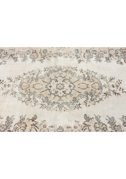 Türk Halısı, Eskitme Halı, Halı, 159 x 289 cm Bej Halı, El Yapımı Oturma Odası Halı, 6443