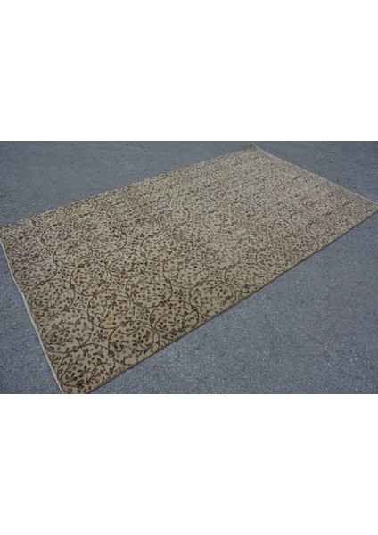 Türk Halısı, Eskitme Halı, Halı, 150 x 262 cm Bej Halı, Bahçe Salon Halı, El Dokuma Yer Halı, 9692