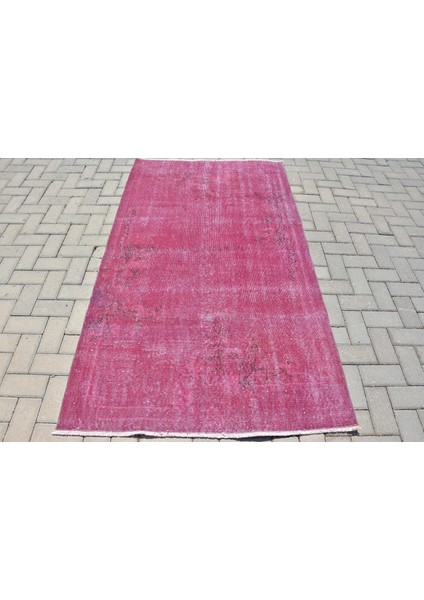 Eskitme Halı, Türk Halısı, Halı, 116 x 202 cm Mor Halı, Organik Alan Halı, Bahçe Banyo Halı, 10284