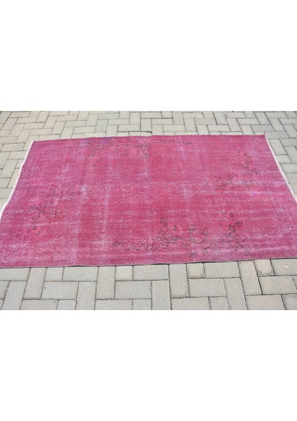 Eskitme Halı, Türk Halısı, Halı, 116 x 202 cm Mor Halı, Organik Alan Halı, Bahçe Banyo Halı, 10284