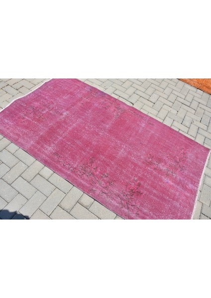 Eskitme Halı, Türk Halısı, Halı, 116 x 202 cm Mor Halı, Organik Alan Halı, Bahçe Banyo Halı, 10284