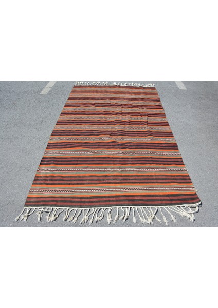 Eskitme Halı, Türk Halısı, Halı, 153 x 246 cm Turuncu Halı, Yün Büyük Halı, Salon Halı, 10455