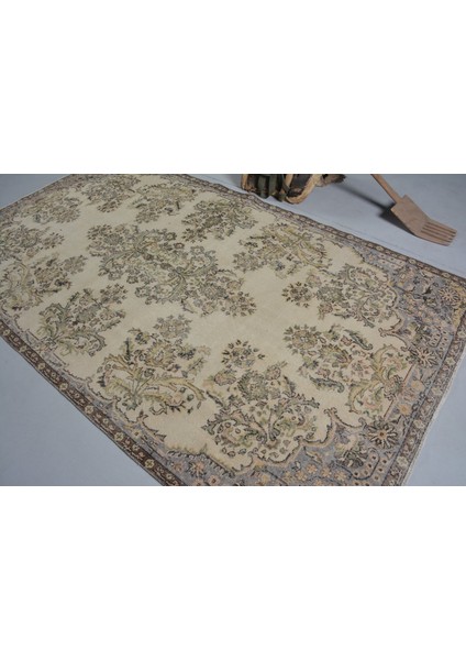 Eskitme Halı, Türk Halısı, Halı, 168 x 295 cm Bej Halı, Bohemsı Oturma Odası Halı, 11401