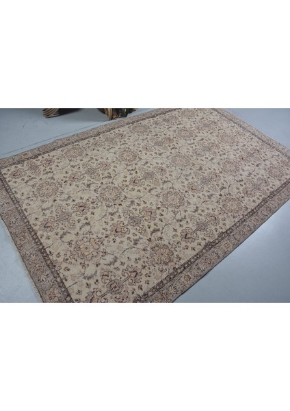 Türk Halısı, Eskitme Halı, Halı, 169 x 272 cm Bej Halı, Ofice Yer Halı, Dekoratif Büyük Halı, 11415