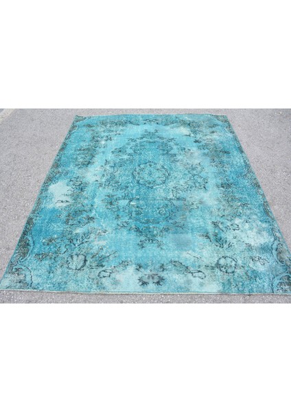 Eskitme Halı, Türk Halısı, Halı, 181 x 207 cm Mavi Halı, Kabilesı Yer Halı, Bohemsı Salon Halı, 9554