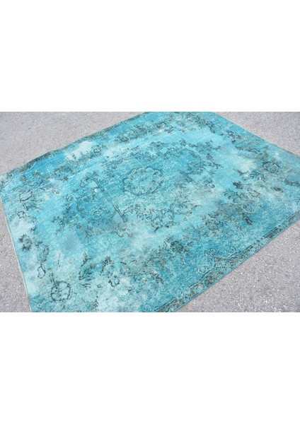Eskitme Halı, Türk Halısı, Halı, 181 x 207 cm Mavi Halı, Kabilesı Yer Halı, Bohemsı Salon Halı, 9554