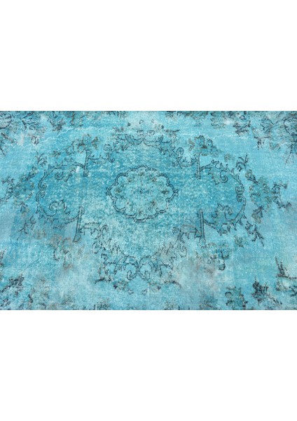 Eskitme Halı, Türk Halısı, Halı, 181 x 207 cm Mavi Halı, Kabilesı Yer Halı, Bohemsı Salon Halı, 9554