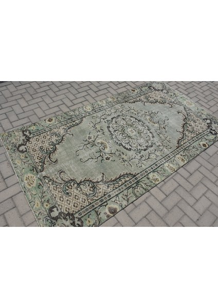 Türk Halısı, Eskitme Halı, Halı, 140 x 258 cm Yeşil Halı, Yün Alan Halı, El Dokuma Banyo Halı, 8981 fiyatları