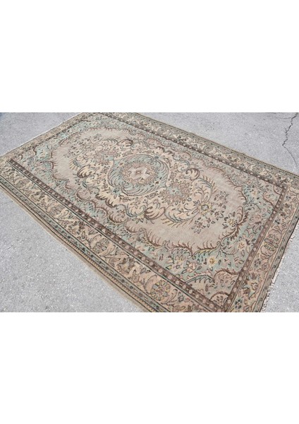 Türk Halısı, Eskitme Halı, Halı, 195 x 290 cm Kahverengi Halı, Dekoratif Büyük Halı, 6931