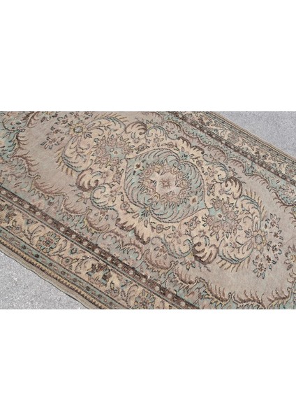 Türk Halısı, Eskitme Halı, Halı, 195 x 290 cm Kahverengi Halı, Dekoratif Büyük Halı, 6931
