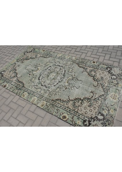 Türk Halısı, Eskitme Halı, Halı, 140 x 258 cm Yeşil Halı, Yün Alan Halı, El Dokuma Banyo Halı, 8981 fırsatları