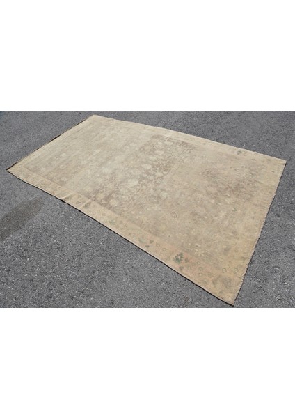 Eskitme Halı, Türk Halısı, Halı, 158 x 267 cm Bej Halı, El Yapımı Salon Halı, Anadolusı Oturma Odası H